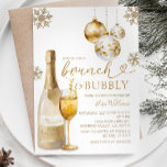 Brunch and Bubbly Champagne Winter Bridal Shower  Invitation<br><div class="desc">Christmas Brunch and Bubbly Champagne Bridal Shower</div>