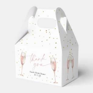 Brunch and bubbly chic bridal shower favor box