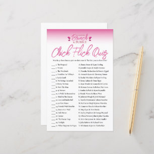 Brunch and Bubbly Galentines Chick Flick Game Quiz