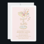 Brunch and Bubbly Garden Pink Floral Invitation<br><div class="desc">Our Brunch and Bubbly Pink Floral invitations will set the tone for your fabulous bridal shower celebration. With gorgeous florals and a blush background, these invites are sure to be a hit. Make your party pop with these stunning invites. Most lettering is editable. Matching items in our store Cava Party...</div>