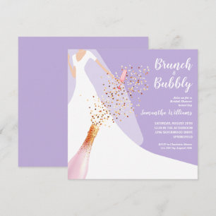 Brunch and Bubbly Lavender Bridal Shower Invite