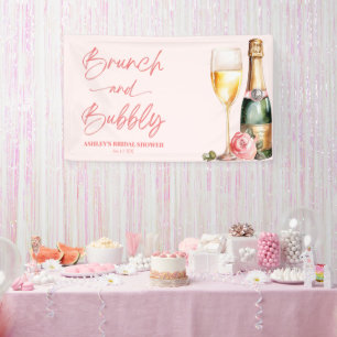 Brunch and Bubbly Mimosa Champagne Bridal Shower Banner