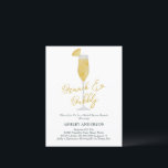 Brunch and Bubbly Mimosa Cocktail Bridal Shower Postcard<br><div class="desc">This bridal shower invitation features a watercolor painting of a mimosa glass. Customize with your information and change any wording to suit your event.</div>