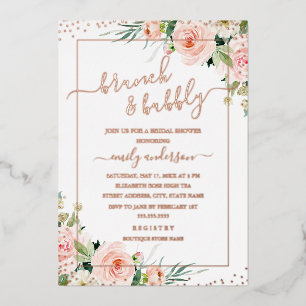 Brunch And Bubbly REAL ROSE GOLD Bridal Shower