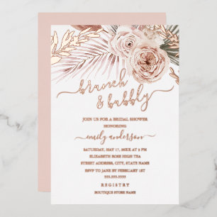 Brunch And Bubbly ROSE GOLD FOIL Bridal Shower