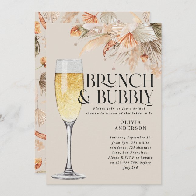 brunch and  invitation (Front/Back)