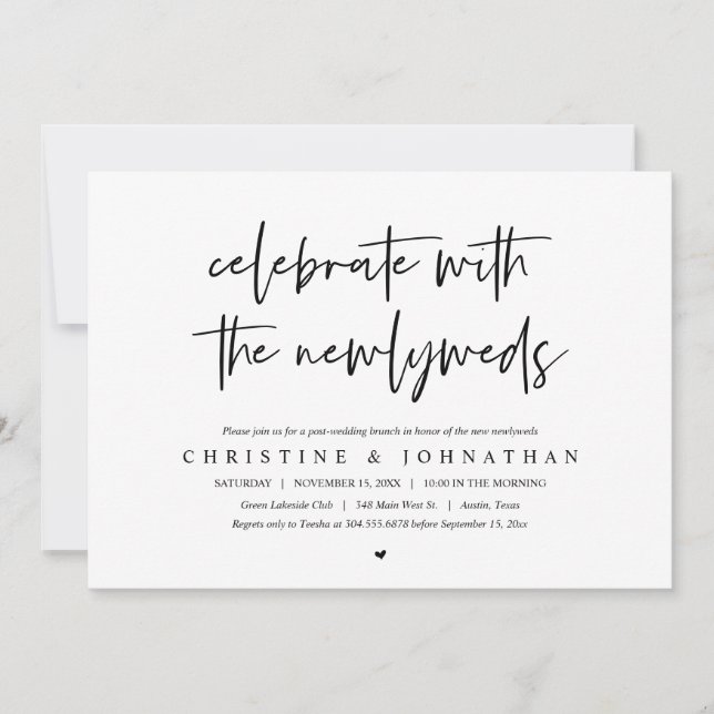 Brunch avec les jeunes mariés, invitation après ma (Devant)