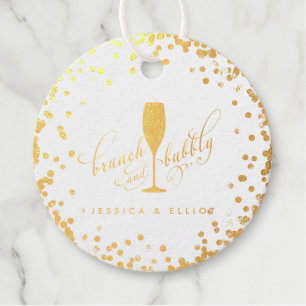 Brunch & Bubbly Bachelorette Engagement Brunch Fav Favour Tags