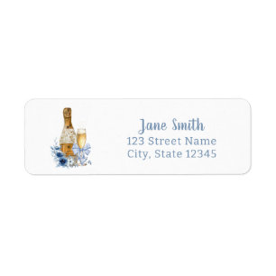BRUNCH & BUBBLY Blue Floral Bridal Shower 