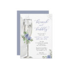 Brunch & Bubbly Blue Silver Floral Bridal Shower