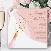 Brunch Bubbly Blush Pink Bridal Shower