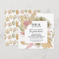 Brunch Bubbly Boho Leaves Bridal Shower