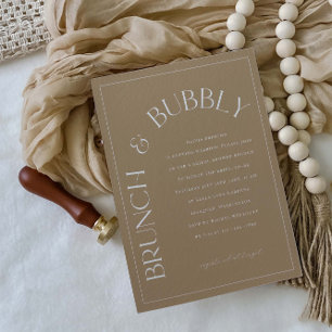 Brunch & Bubbly Bridal Shower Party Invitation