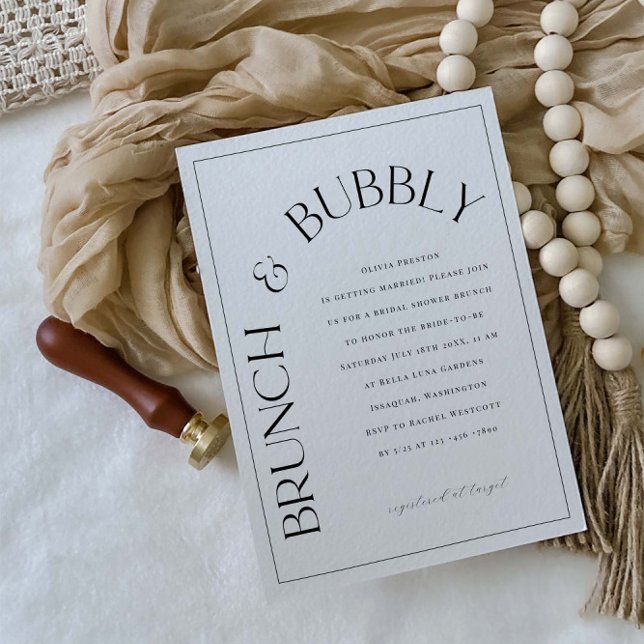 Brunch & Bubbly Bridal Shower Party Invitation (Creator Uploaded)