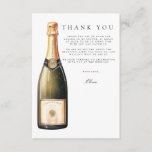 Brunch & Bubbly Bridal Shower Thank You Card<br><div class="desc">This elegant formal white and black brunch & bubbly bridal shower thank you card is perfect for a simple bridal shower. The modern classic design features a classic white background with simple and elegant black typography. Please find other matching or coordinating wedding stationery in the rest of the collection.</div>