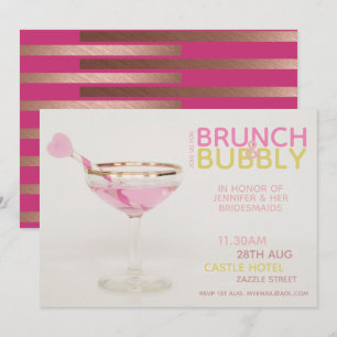 BRUNCH BUBBLY Bridesmaids Luncheon Brunch Cocktail Invitation