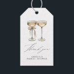 Brunch & Bubbly Champagne Bridal Shower Thank You Gift Tags<br><div class="desc">Brunch & Bubbly Champagne Bridal Shower Thank You Favour Tags with transparent background so the type of paper shows.</div>