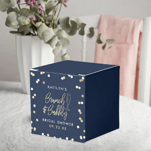 Brunch & Bubbly Confetti Bridal Shower Favor Box