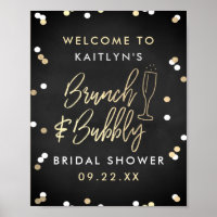 Brunch & Bubbly Confetti Bridal Shower Welcome