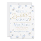 Brunch Bubbly et Baby shower Invitation