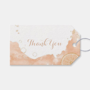 Brunch & Bubbly Favour Tags – Peach Watercolor