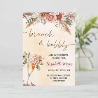 🍾 Brunch & Bubbly Invitation de douche nuptiale �