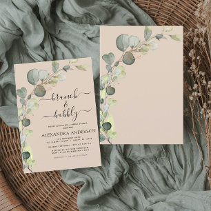 Brunch & Bubbly Terracotta Bridal Shower  Invitation
