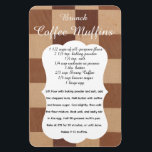 Brunch Coffee Muffin Recipe Magnet<br><div class="desc">The perfect housewarming gift for the coffee-obsessed! This high-quality recipe magnet isn't just a kitchen tool—it's a decorative keepsake that brings the aroma of fresh muffins to any home.</div>