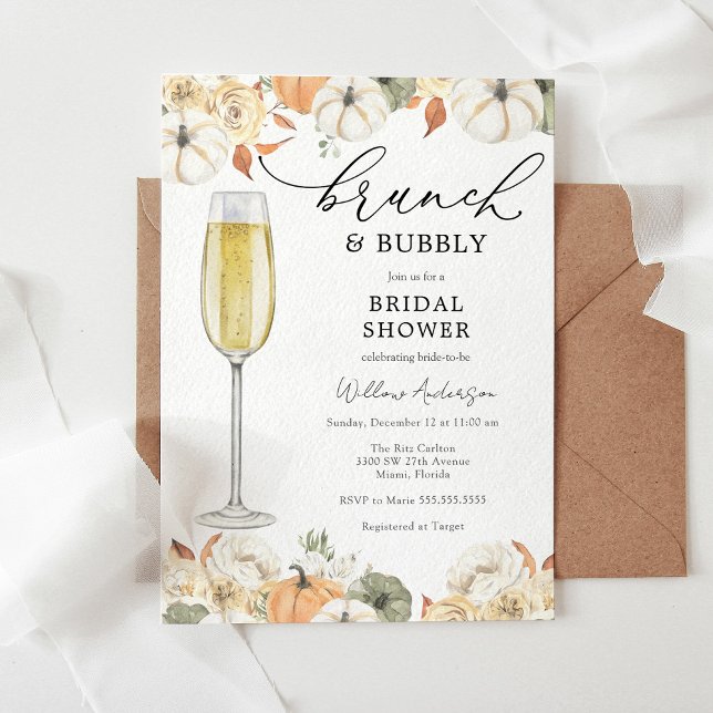 Brunch d'automne et invitation à la douche nuptial (Créateur téléchargé)