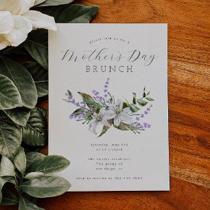 Brunch de la fête des mères Invitation florale b