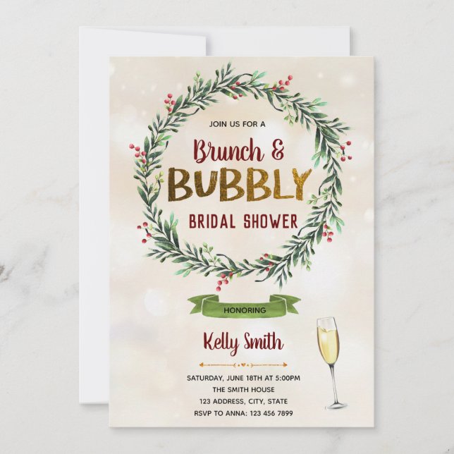 Brunch de Noël et invitation à la fête (Devant)