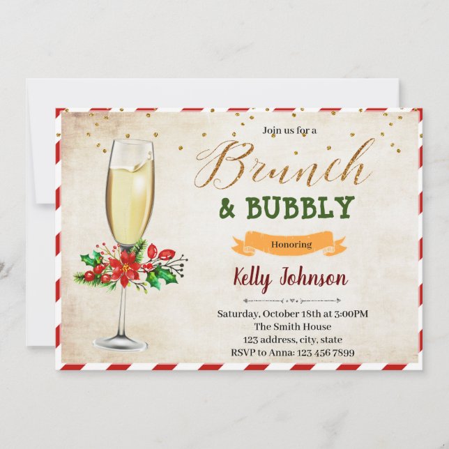 Brunch de Noël et invitation à la fête (Devant)
