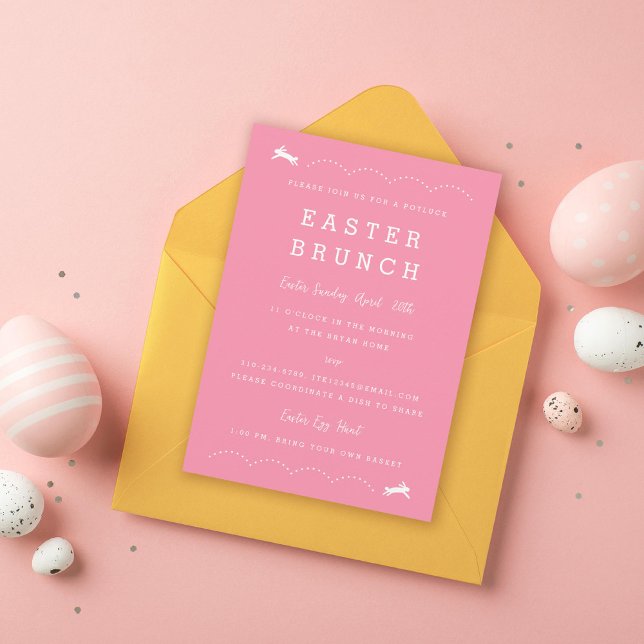 Brunch de Pâques Bunny | Invitation à la fête de P (Créateur téléchargé)