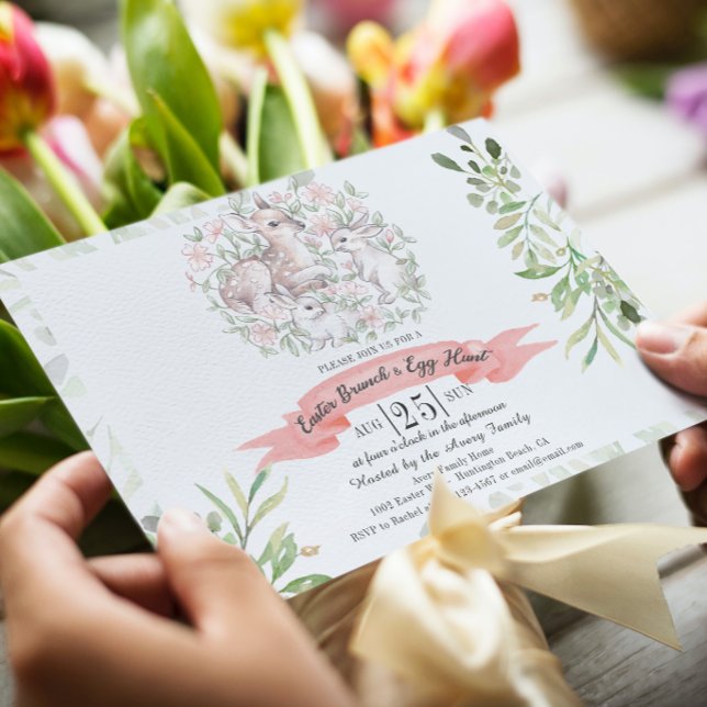 Brunch de Pâques et chasse aux oeufs Invitation de (Créateur téléchargé)
