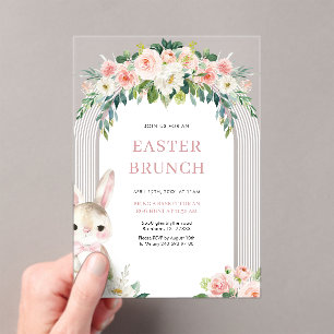 Brunch de Pâques Invitation Acrylique
