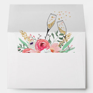Brunch et bulle Enveloppe de douche nuptiale Champ