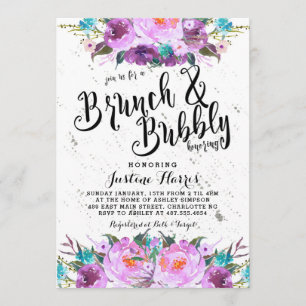 Brunch et bulle nuptiale douche Invitation
