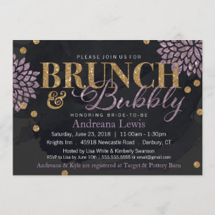 Brunch et invitation pétillant de douche