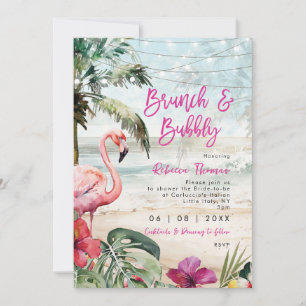 brunch flamand tropical invitation à la douche nup