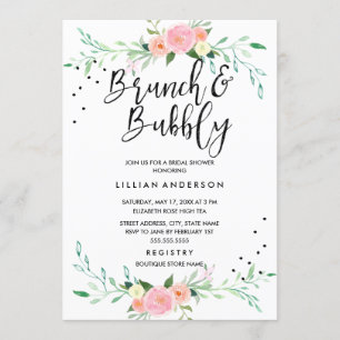 Brunch floral et invitation à la douche nuptiale B