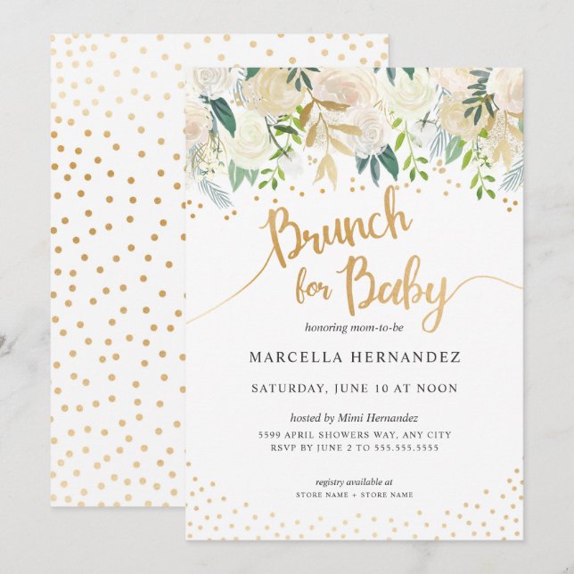 Brunch for Baby | Baby Shower Invitation (Front/Back)