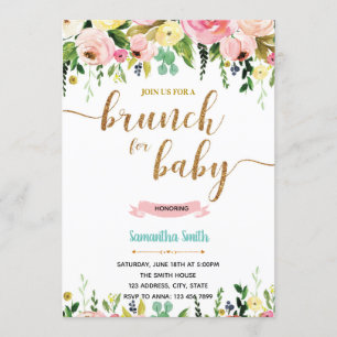 Brunch for baby shower party invitation