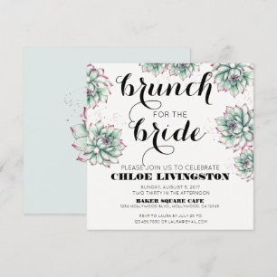 Brunch for the Bride Succulent Shower Invitation