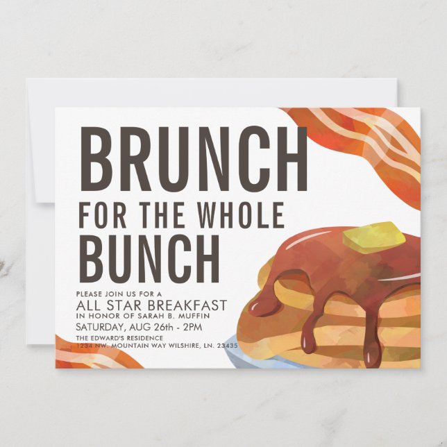 BRUNCH FOR THE BUNCH | Breakfast gathering invite (Front)