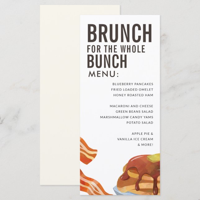 BRUNCH FOR THE BUNCH | Breakfast Menu (Front/Back)