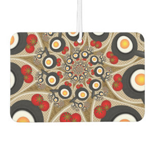 Brunch Fractal Art Funny Food, Tomatoes, Eggs Air Freshener