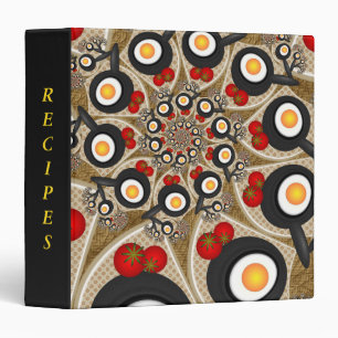 Brunch Fractal Funny Food Art Recipes Binder