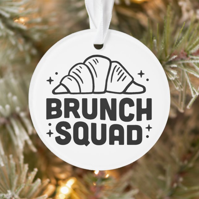 Brunch girls squad croissant lovers ornament (Tree)