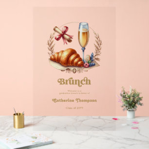 Brunch Graduation Welcome Acrylic Sign