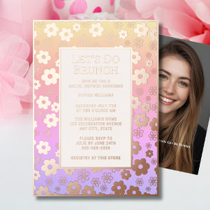 Brunch Invite Bridal Shower Custom Floral Modern